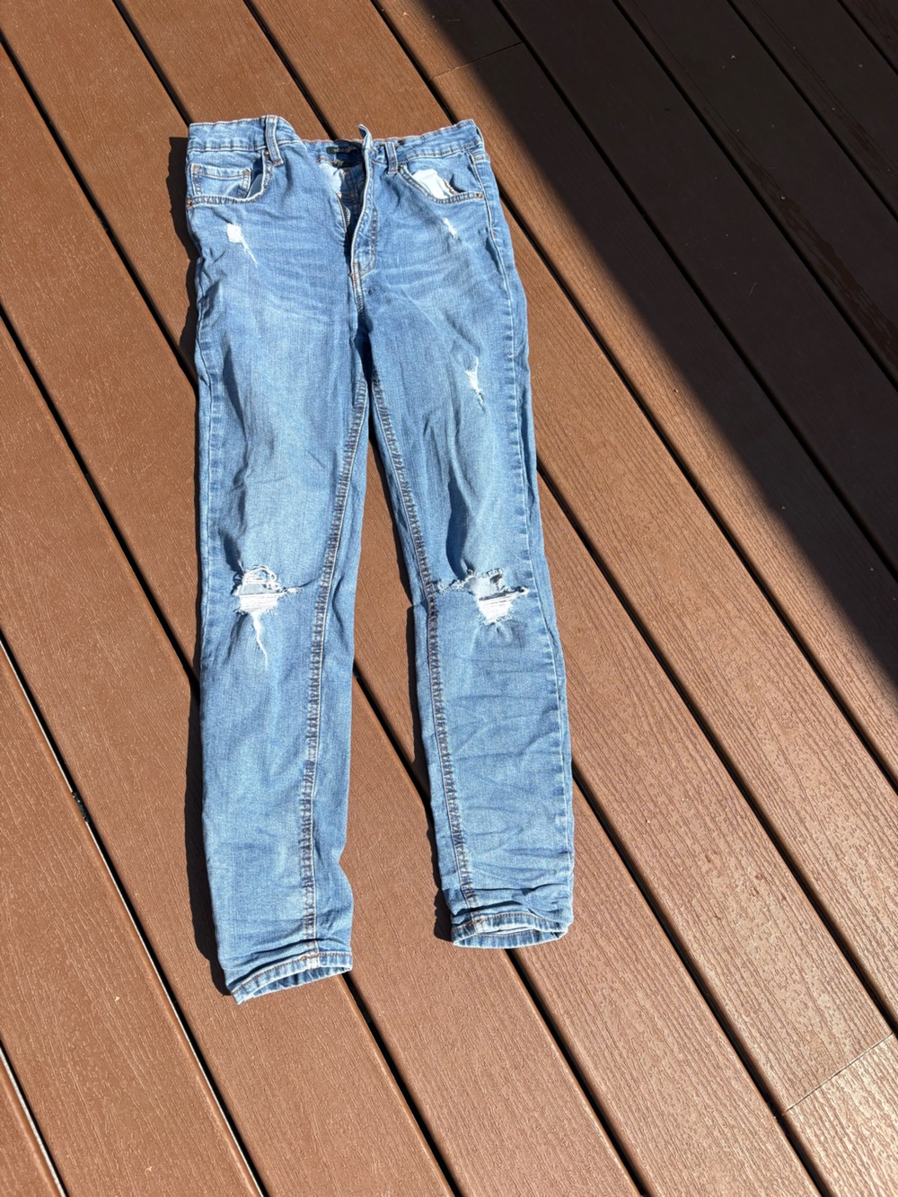 wild fable Light Blue Skinny Distressed Jeans